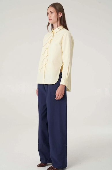 Genevieve Button Down in Butter