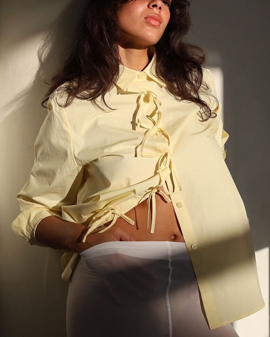 Genevieve Button Down in Butter