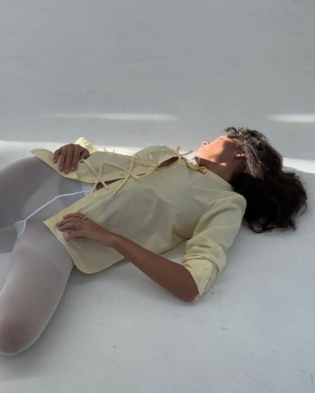 Genevieve Button Down in Butter
