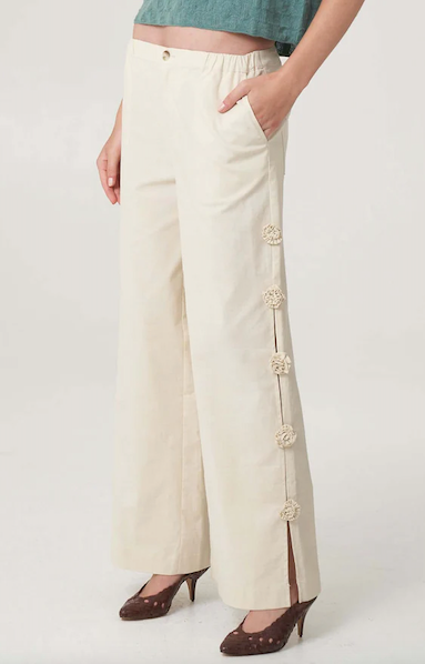 Flowers Blooming Pant in Off White