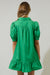 Levy Button Down Shift Dress Green