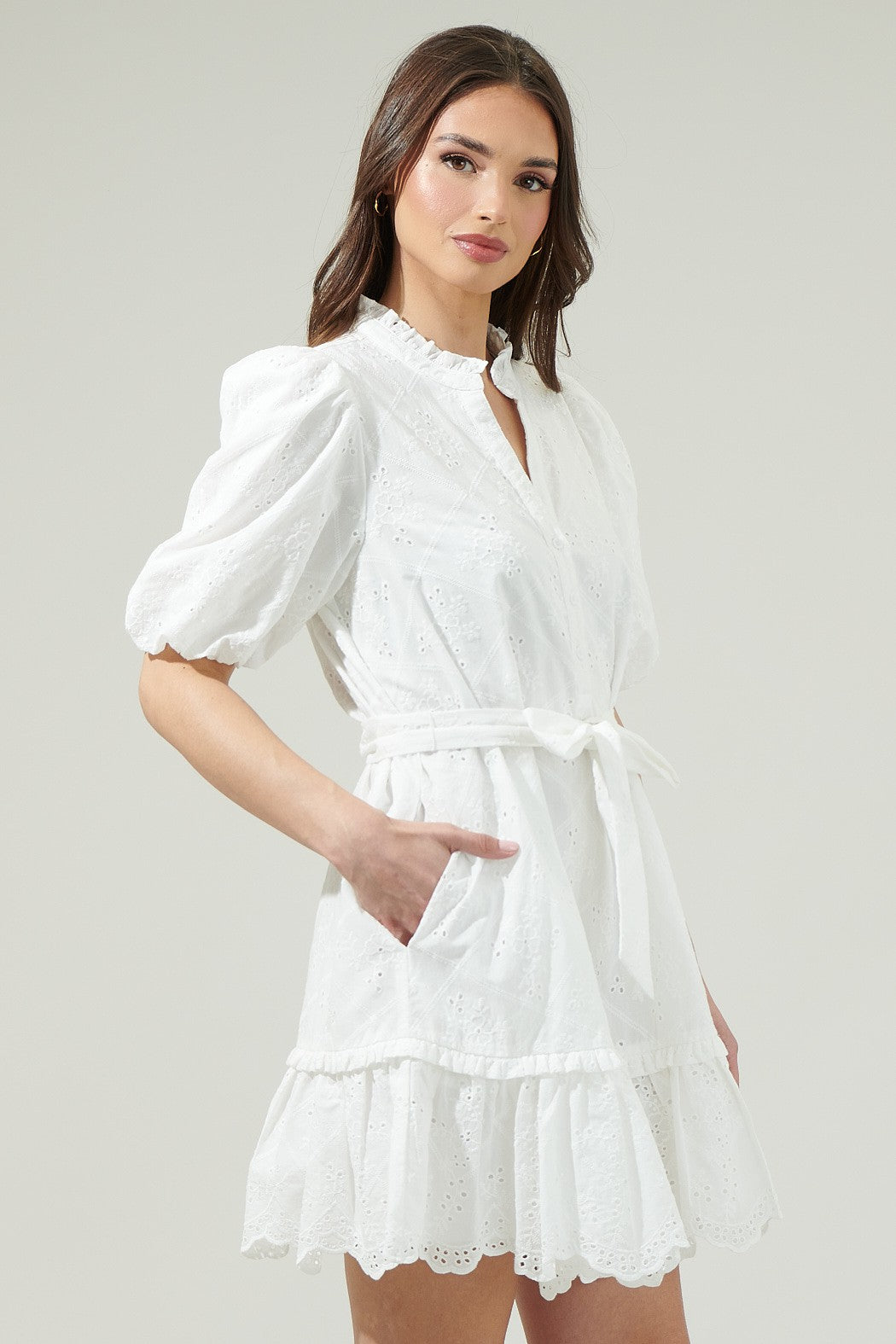 Sky Sasha Mini Dress White