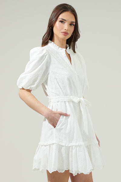 Sky Sasha Mini Dress White