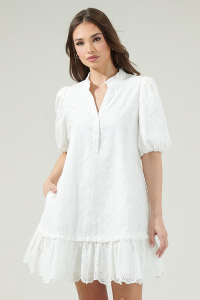 Sky Sasha Mini Dress White