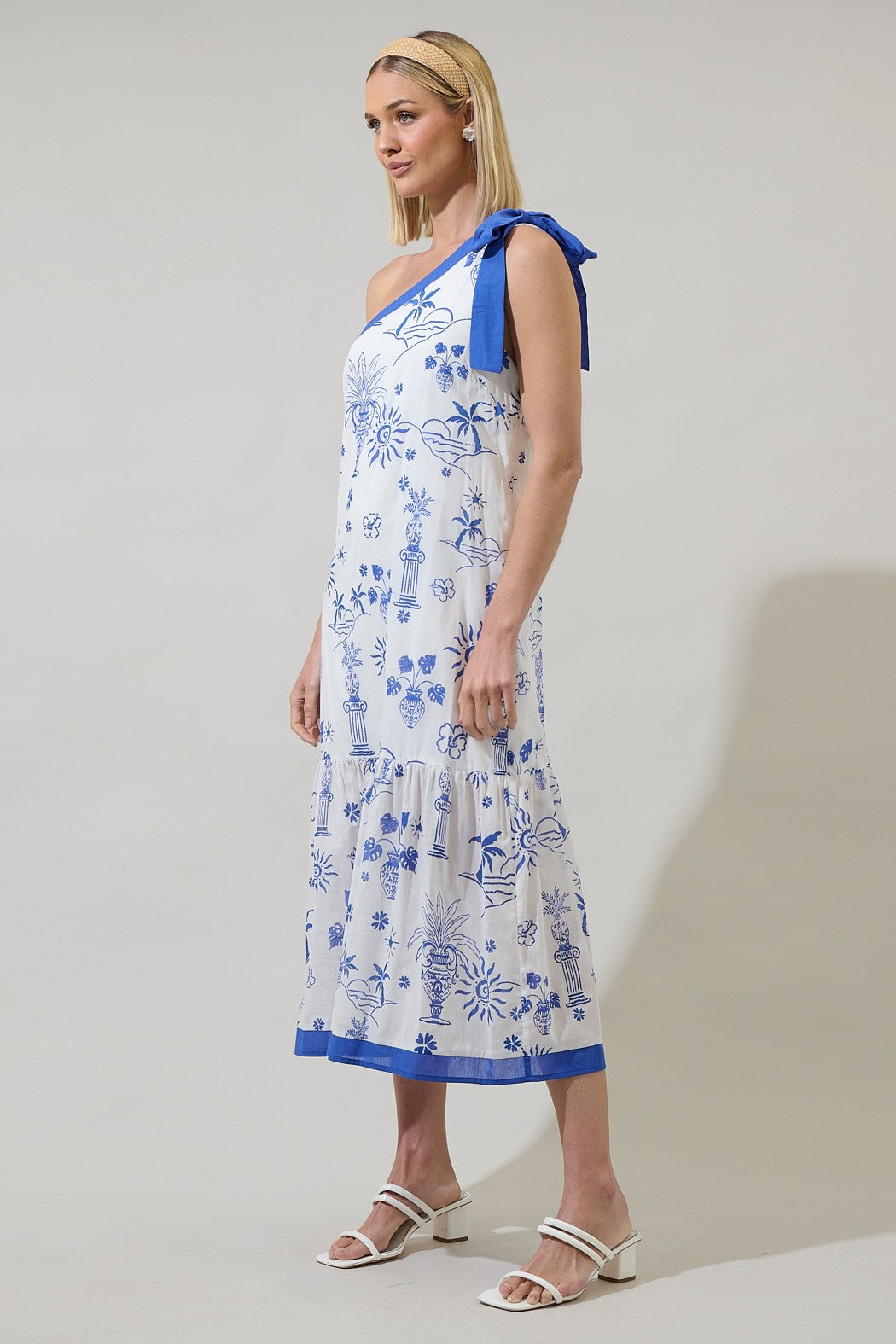 Alvina Tropics Nicol Maxo Dress Blue White