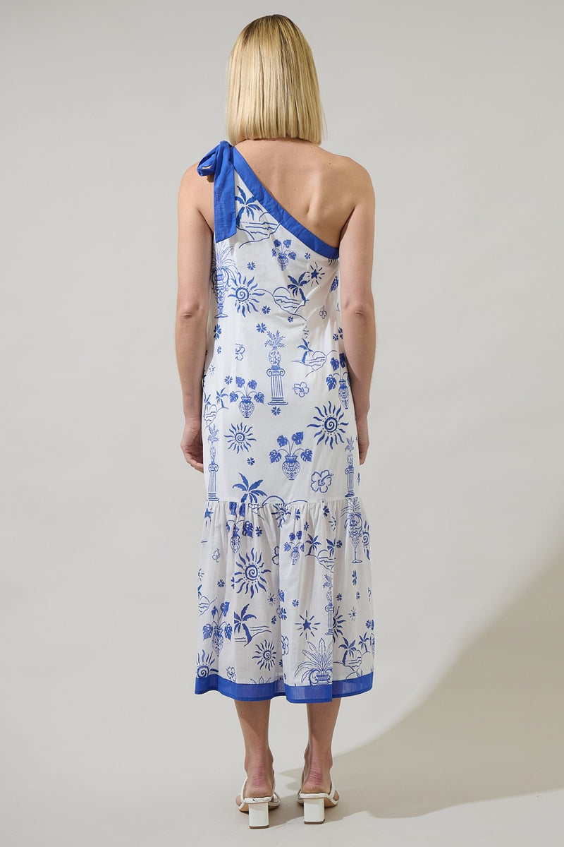 Alvina Tropics Nicol Maxo Dress Blue White