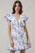 Alvina Tropics Mini Dress Blue White