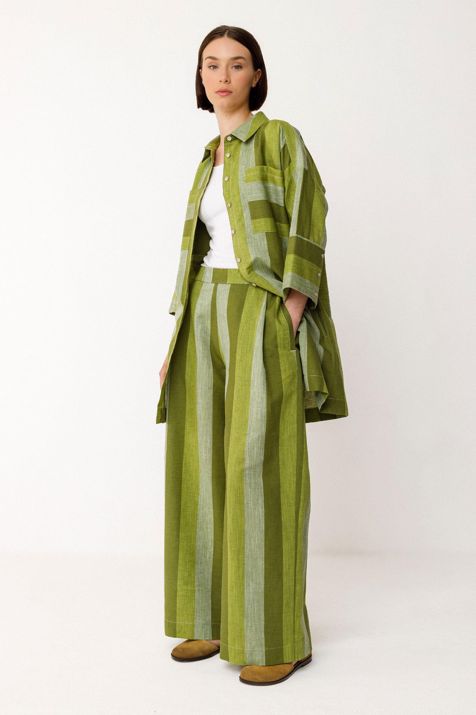 Lur Pant Stripe Green