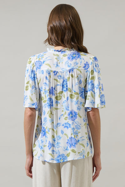 Milla Floral Top Ruffle