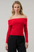 Perrey Off the Shoulder Sweater Red