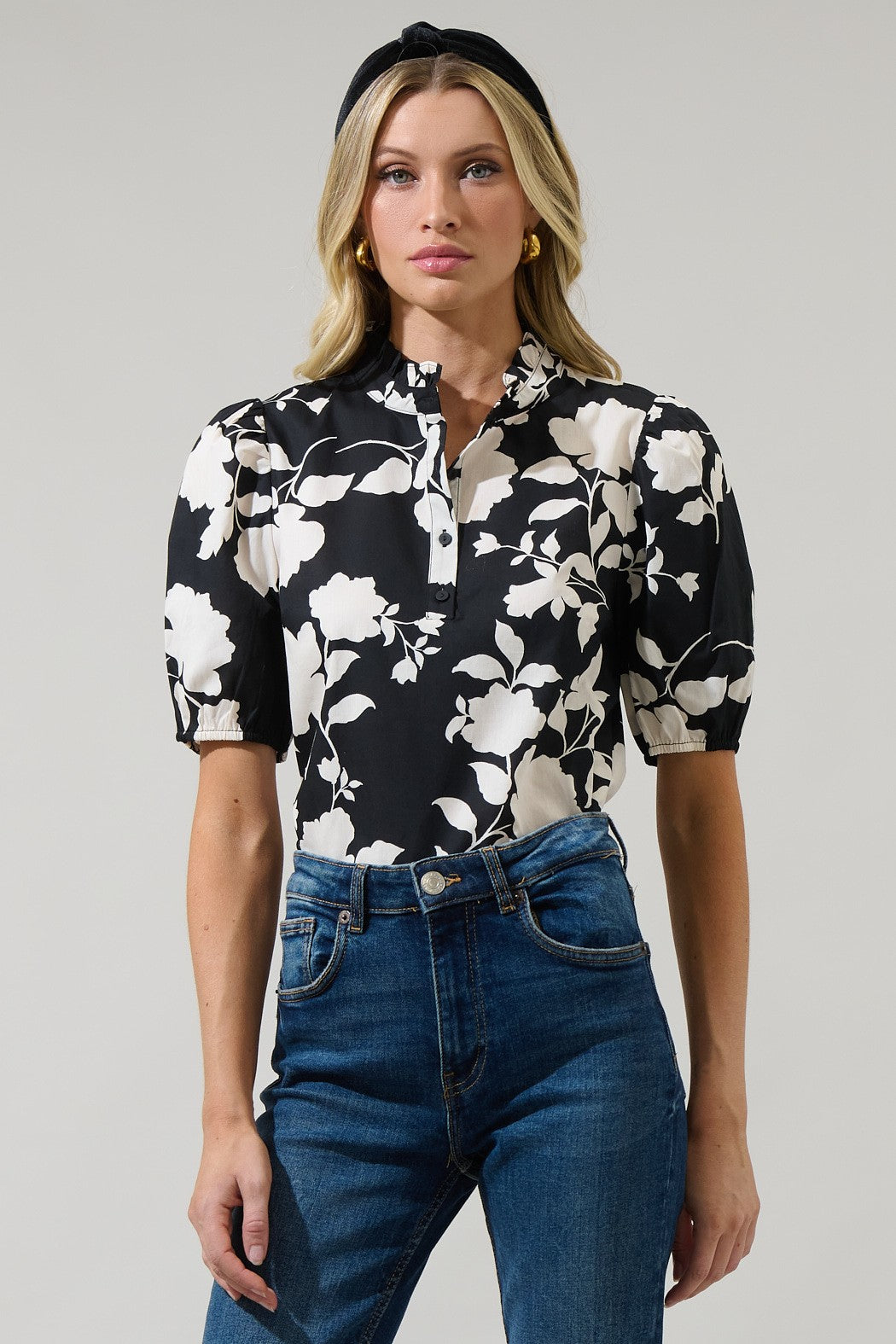 Mableton Floral Miraya Top Black