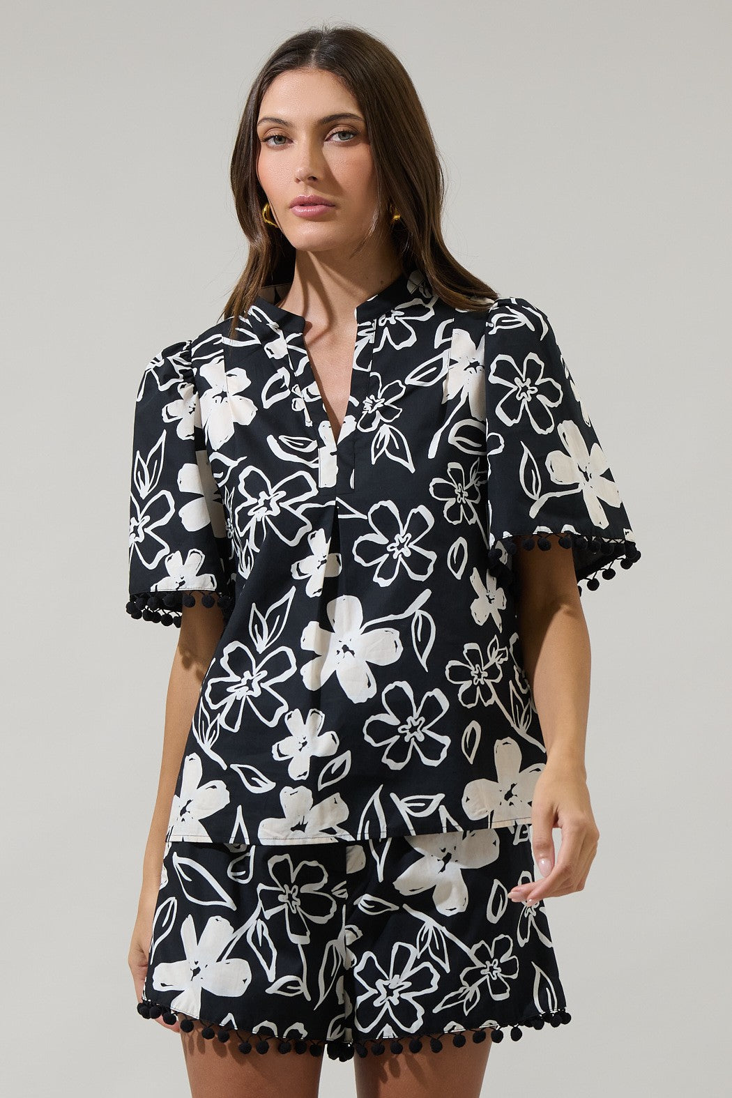 Kianza Floral Yulia Set Black White