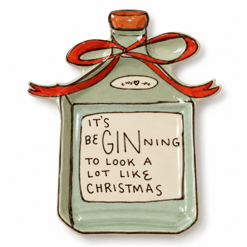 Plate with Holiday Cocktail
