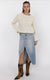 The Range Distressed Midi Skirt Denim