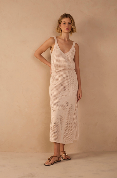 Oasis Knit Skirt Cream