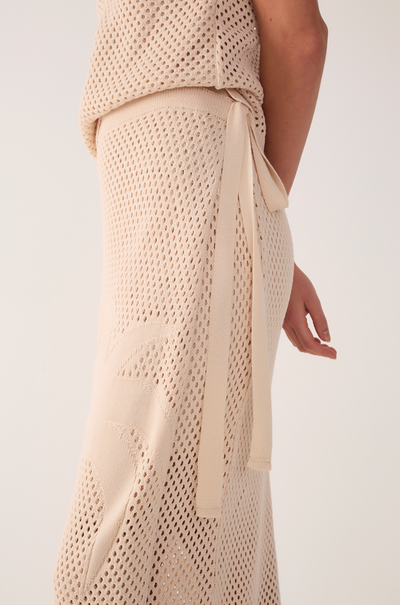 Oasis Knit Skirt Cream