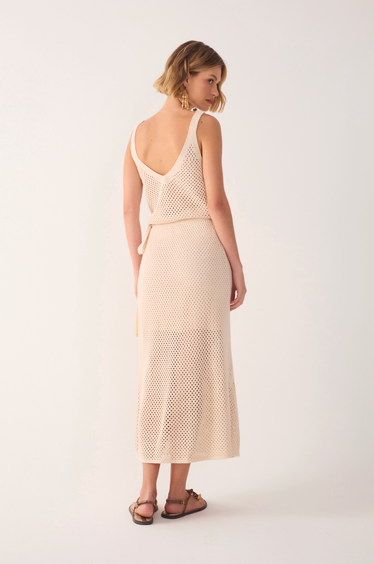 Oasis Knit Skirt Cream