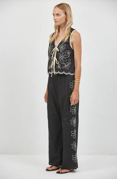 Ardennes tie Vest Top Black