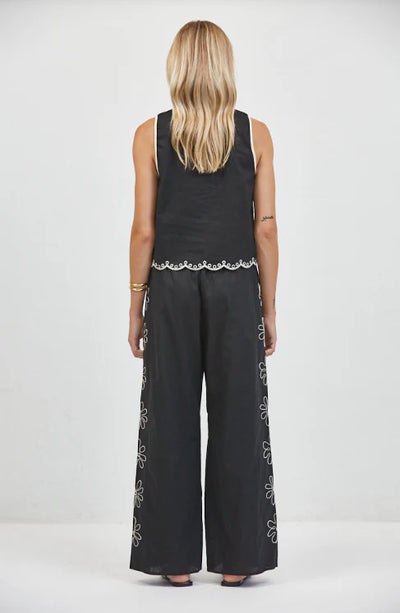 Ardennes tie Vest Top Black