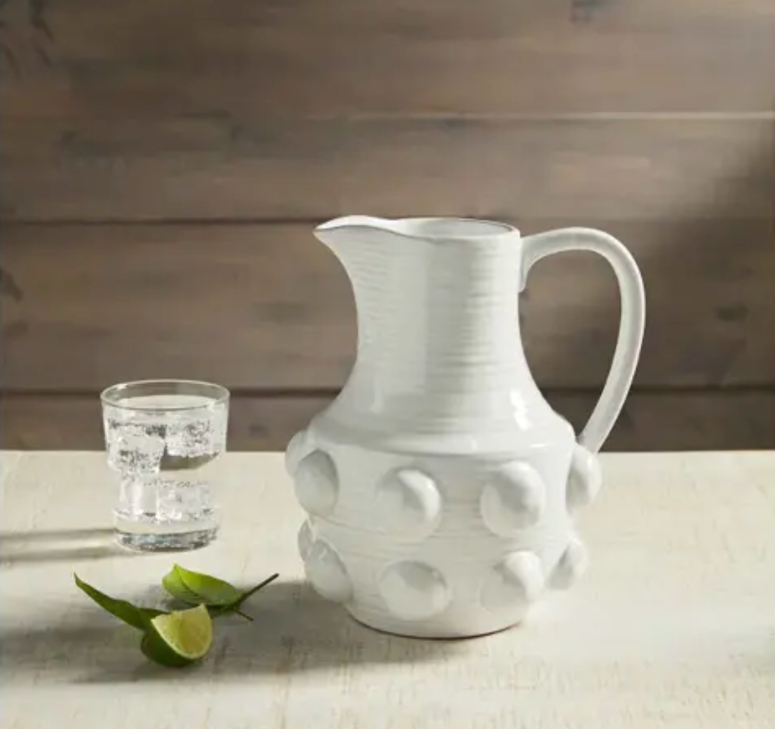 Beaded Terracotta Pitcher