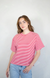 Emerson Striped Tee Ivory Pink