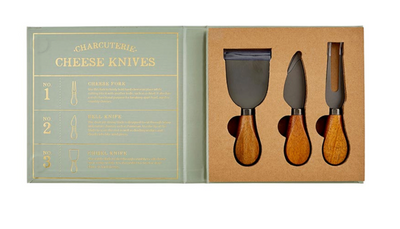 Wood Handle Cheese Knives Book Box