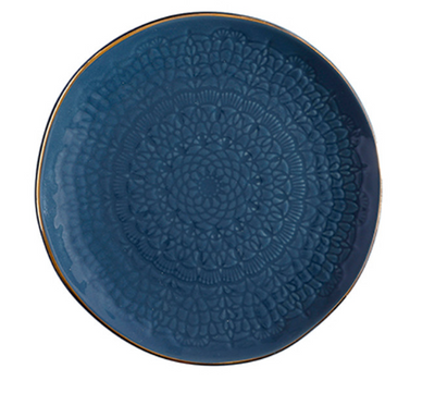 Gold Rim Stamped Plate