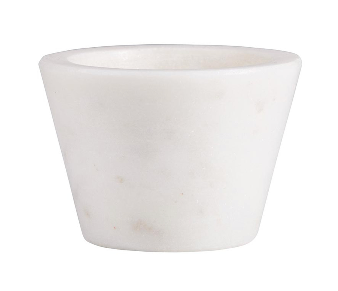 White Marble Pinch Pot