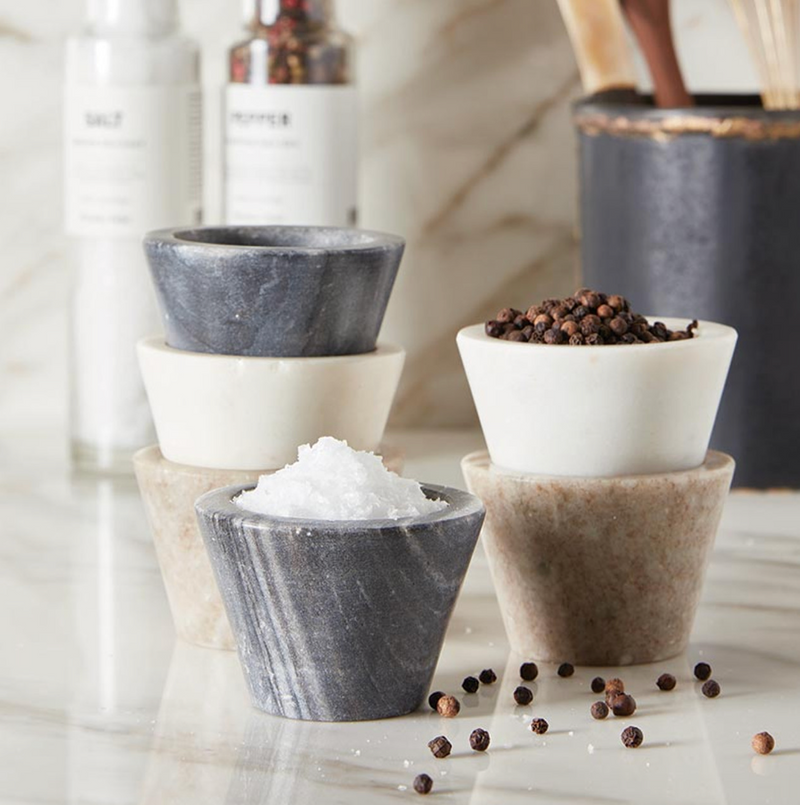 White Marble Pinch Pot