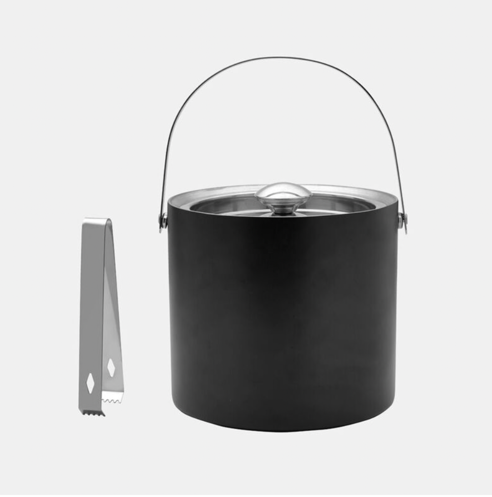 Matte Black Ice Bucket Tongs