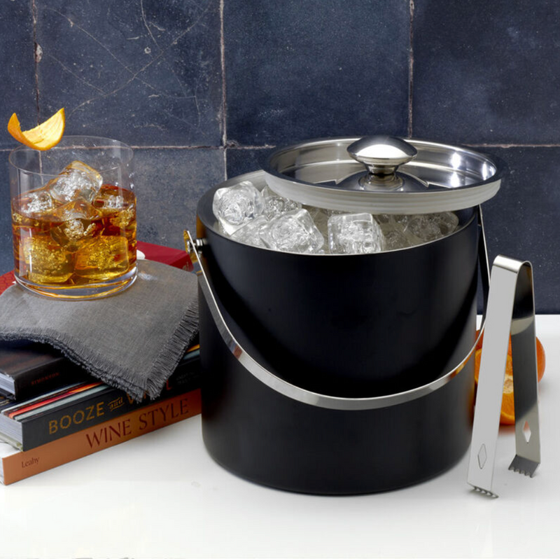 Matte Black Ice Bucket Tongs