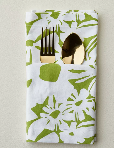 Blooms Cocktail Napkins Green