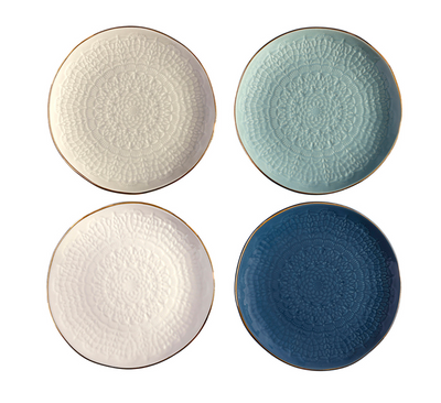 Gold Rim Stamped Plate