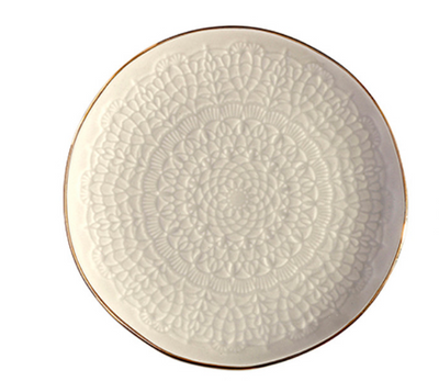 Gold Rim Stamped Plate