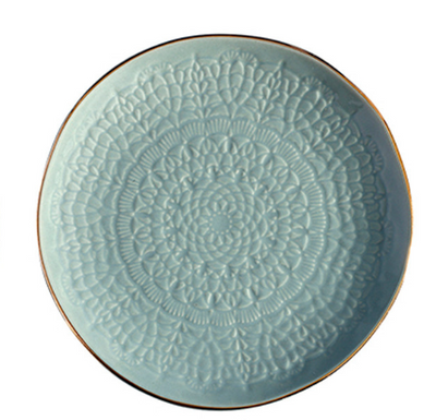 Gold Rim Stamped Plate