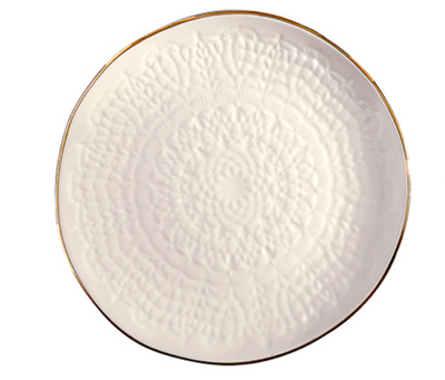 Gold Rim Stamped Plate