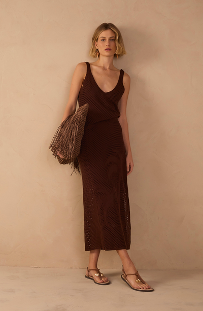 Oasis Knit Skirt Brown