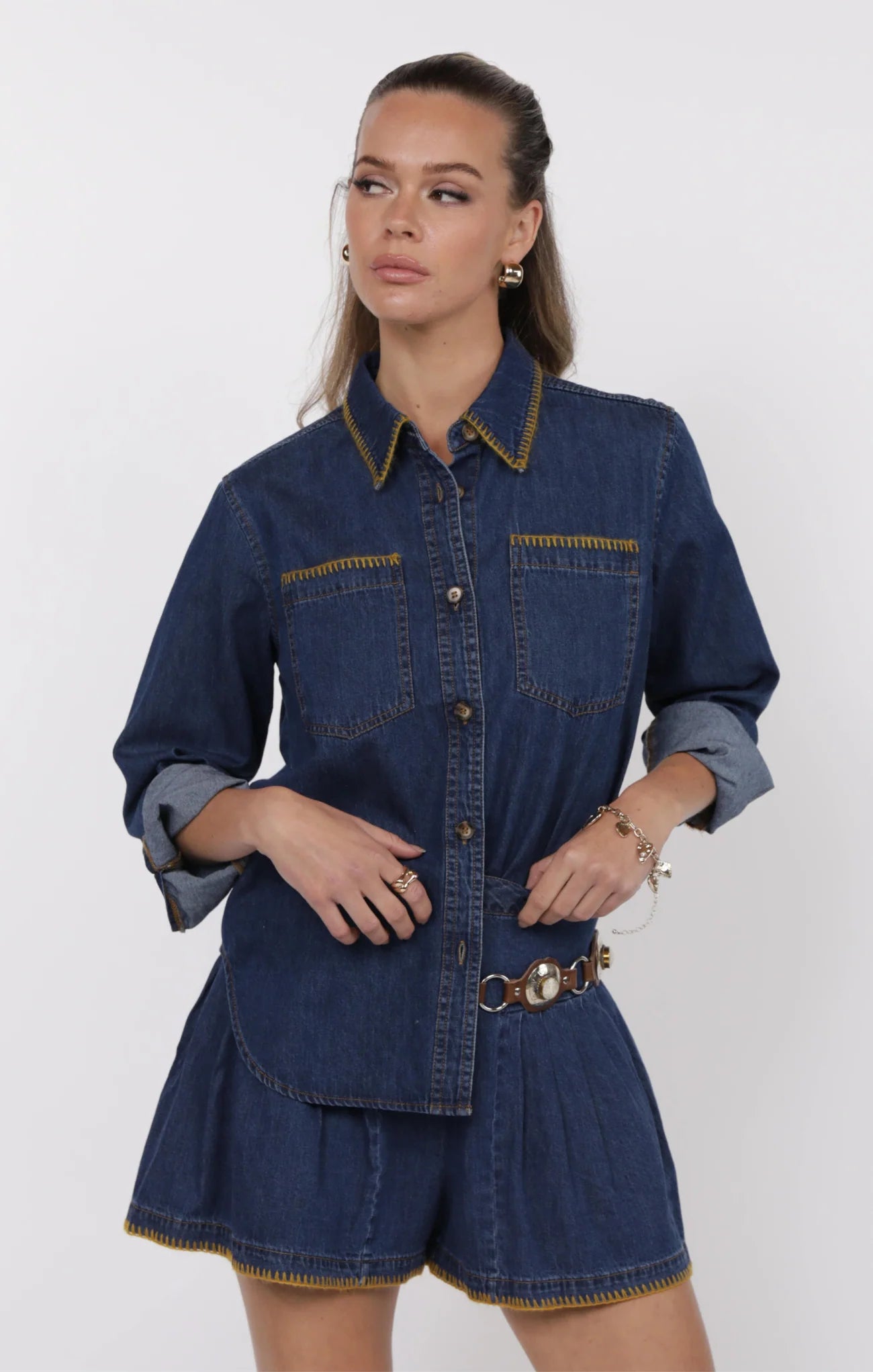 Magnolia Shirt Denim Dark Blue