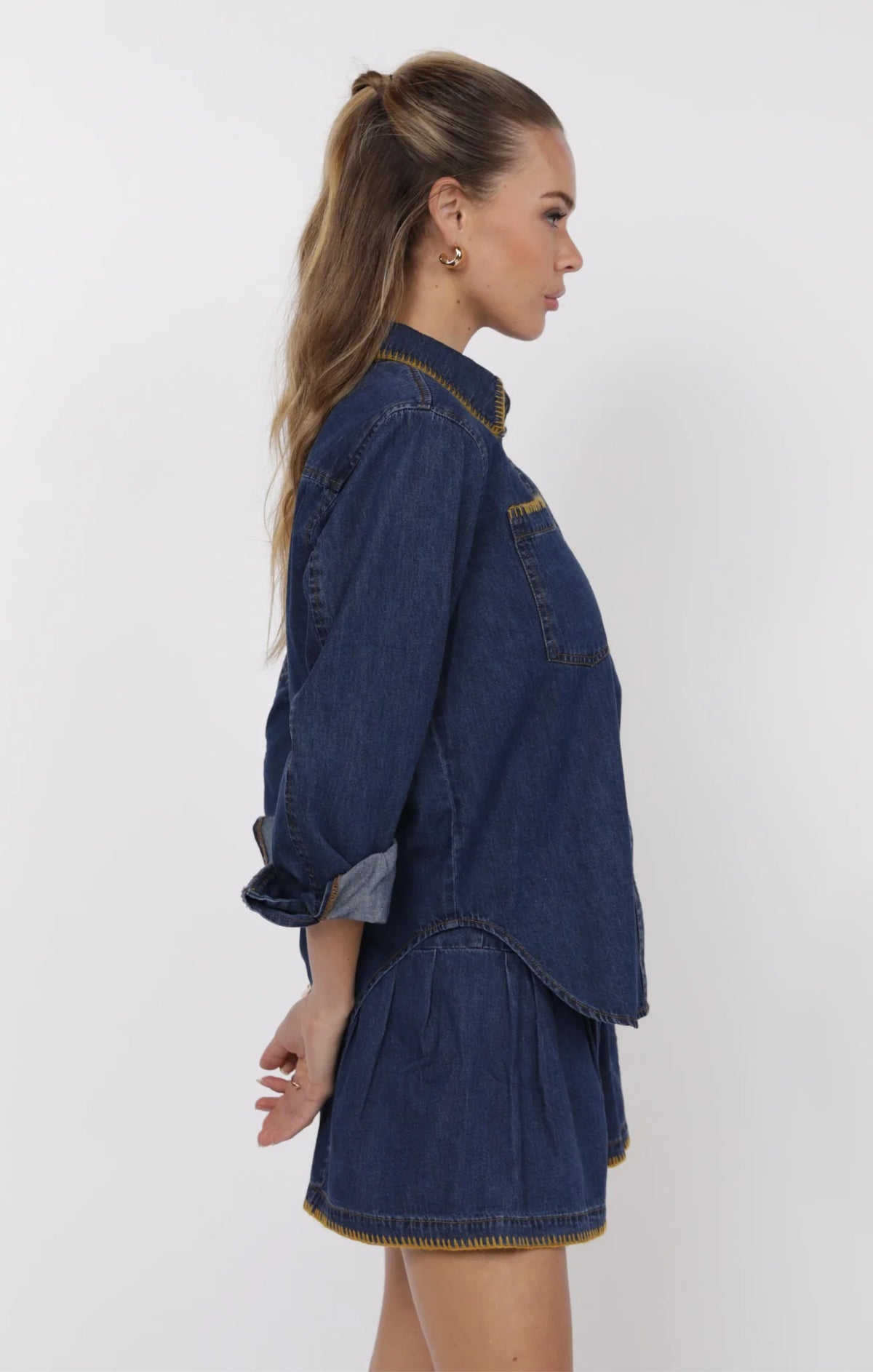 Magnolia Shirt Denim Dark Blue