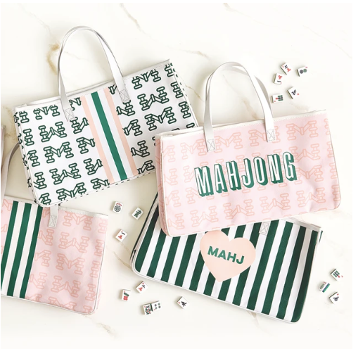 Mahjong Canvas Tote Mahj Heart