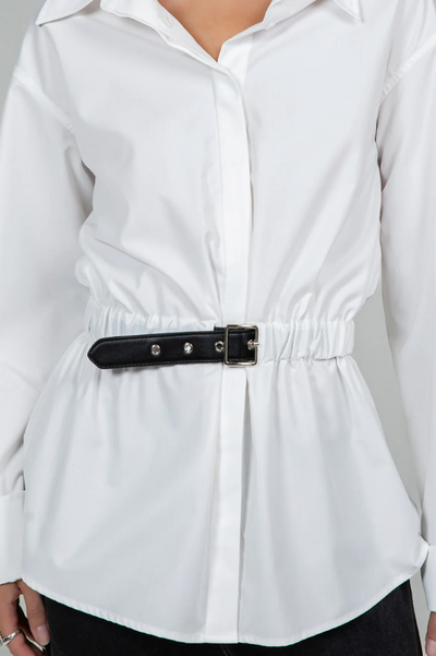 Down Shirt White