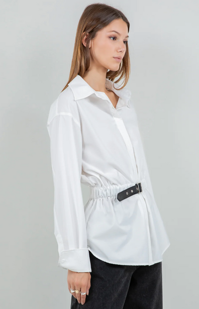 Down Shirt White