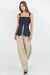 Corset Navy Metal Trim