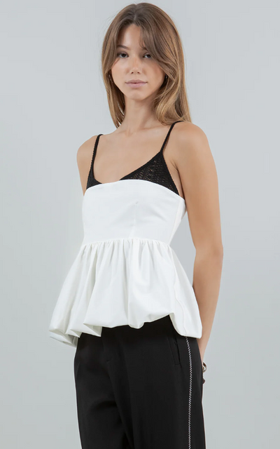 Crochet Woven Mix Tank Top