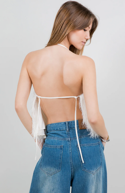 Flor Fringe Halter Tank Top