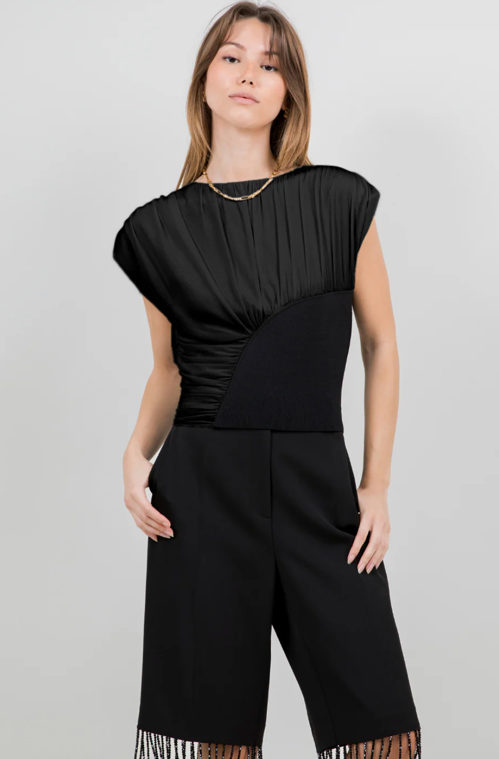 Power Top Shoulder Pads Black