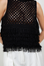 Sweater Top With Fringe Black