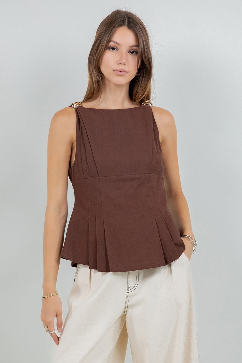 Yina Top Brown