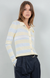 Cardigan Striped Lt Blue White Lemon