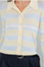 Cardigan Striped Lt Blue White Lemon